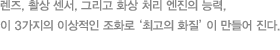 렌즈, 촬상 센서, 그리고 화상 처리 엔진의 능력, 이 3가지의 이상적인 조화로 ‘최고의 화질’이 만들어 진다.
